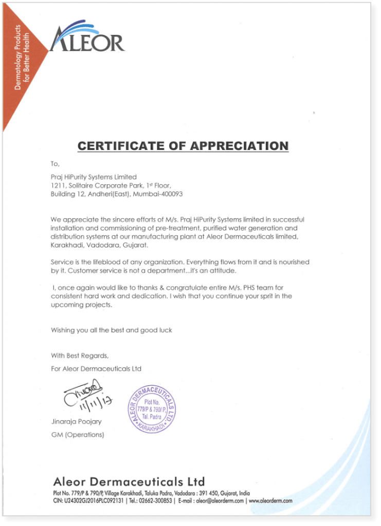 Aleor-Karkhadi | Praj HiPurity Systems Limited